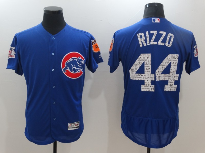 2017 MLB Chicago Cubs #44 Rizzo Blue Jerseys